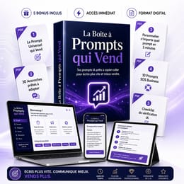 La Boîte à Prompts qui Vend Prompts IA prêts à copier-coller pour écrire plus vite et mieux vendre