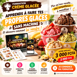 Formation crème glacée artisanale sans machine_déjà adapté à +874 personnes (hommes et femmes)