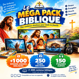 LE TRÉSOR BIBLIQUE, Le Méga Pack de Films, Dessins Animés & Psaumes Audios