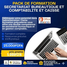 PACK SECRETARIAT   BUREAUTIQUE   ET CAISSE