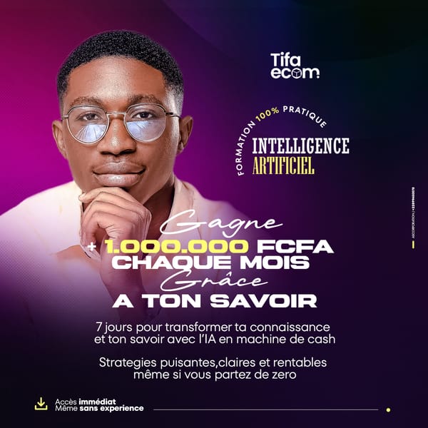 +1.000.000FCF Chaque Mois Grâce a ton savoir