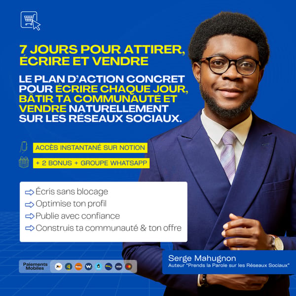 7 Jours pour Attirer, Écrire et Vendre