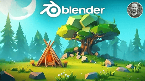 🎨 Blender – Débuter en Modélisation 3D Low Poly – Cours Complet