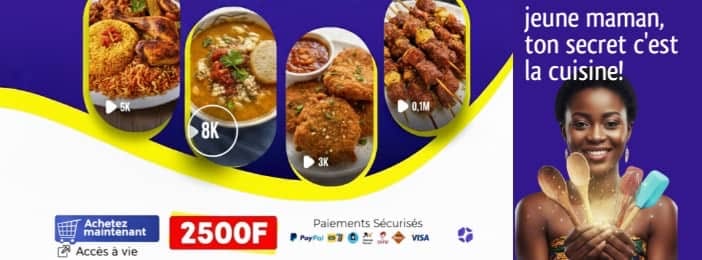 PACKS DE  18 FORMATIONS DE RECETTE DE  CUISINE
