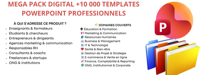 Mega Pack Digital +10 000 Templates PowerPoint Professionnels