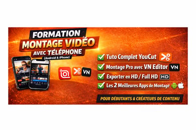FORMATION complète en montage vidéo avec téléphone