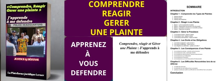 COMPRENDRE REAGIR ET GERER UNE PLAINTE