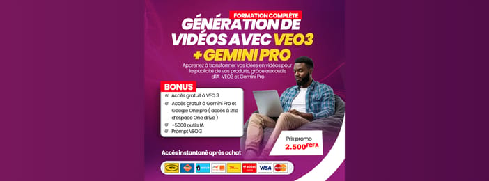 Formation IA : Crée des vidéos avec VEO 3 & Gemini Pro – Sans expérience ni matériel