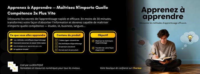 Apprenez à Apprendre — Maîtrisez N'importe Quelle Compétence 3x Plus Vite