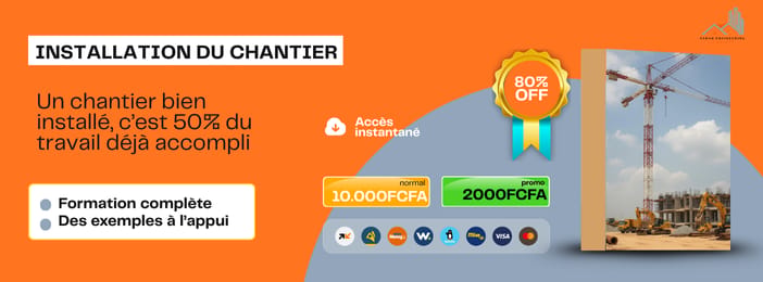 Ebook sarah sur l'installation du chantier
