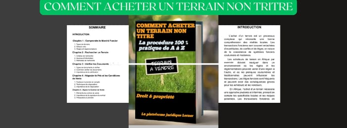 COMMENT ACHETER UN TERRAIN NON TITRE
