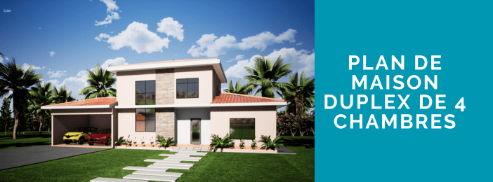 Plan de maison duplex de 4 chambres 2.