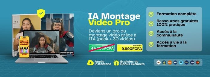 ACCES A VIE - FORMATION IA SPECIAL PUB - PRO du montage vidéo (Pack + 30 vidéos) + cas pratiques