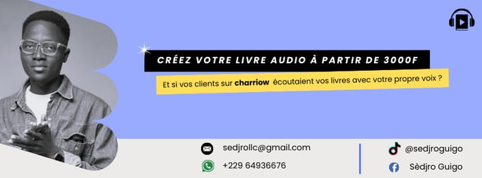 Je crée votre livre audio avec votre voix authentique.