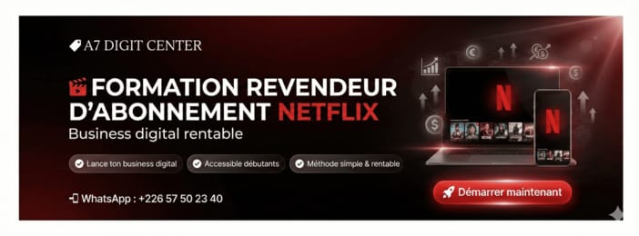 🎬 FORMATION REVENDEUR D’ABONNEMENT NETFLIX (Business Digital)