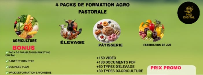 4 PACKS DE FORMATION AGRO-PASTORALE