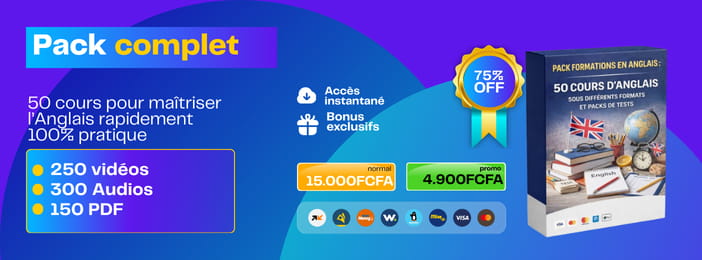Pack Complet 50 Cours Pour Maîtriser l'Anglais Rapidement