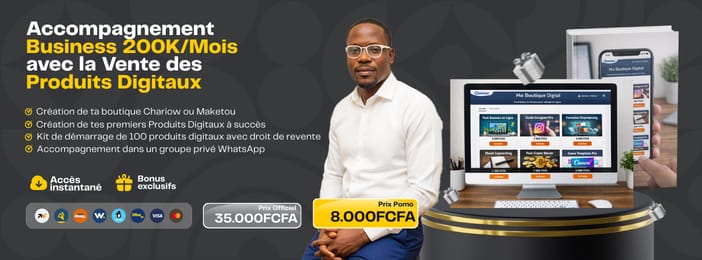 ACCOMPAGNEMENT BUSINESS 200K / MOIS AVEC LA VENTE DE PRODUITS DIGITAUX