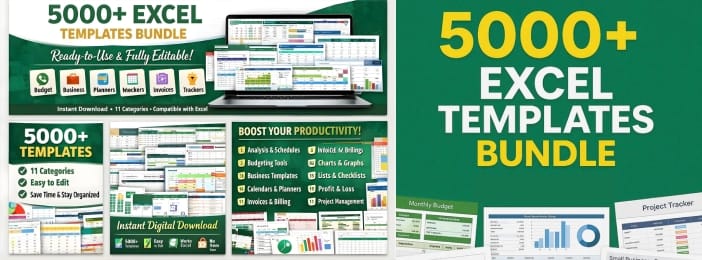 Maîtrise Excel comme un pro grâce à 5000 templates puissants et automatisés