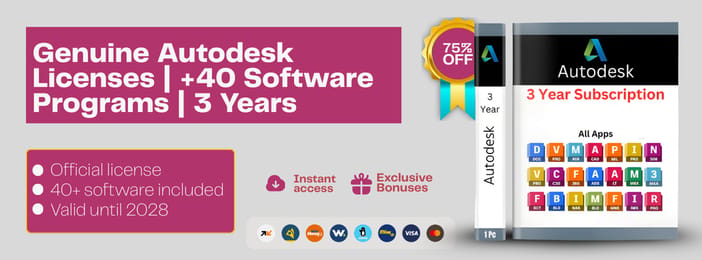 Genuine Autodesk Licenses | +40 Software Programs | 3 Years