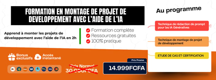 Formation en Montage de Projet de Développement avec l’aide de L’IA