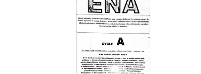 Fascicule ENA cycle A
