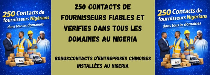 CONTACTS DE FOURNISSEURS LOME NIGERIA
