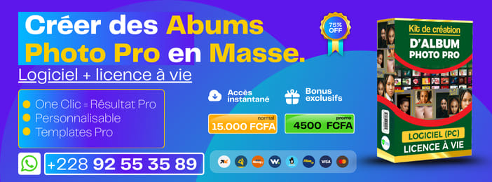 Kit de Création Automatique d’Albums photo par lots (logiciel + templates)