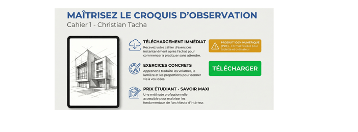 Apprenez le Croquis d'Observation en Architecture d'Intérieur avec Christian Tacha