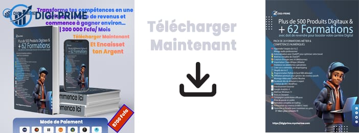 Plus de 500 Produits Digitaux & + 62 Formations