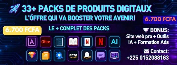 đ 33+ PACKS DE PRODUITS DIGITAUX â LE PLUS COMPLET DES PACKS+DES BONUS INEDITS