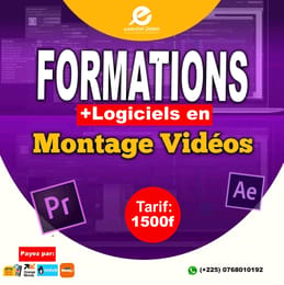 FORMATION VIDÉOS & LOGICIELS EN MONTAGE VIDÉO ( Adobe première pro et Adobe After effect)