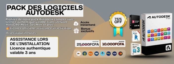PACK DE LOGICIELS AUTODESK 2026 AVEC LICENCE AUTHENTIQUE 3ANS
