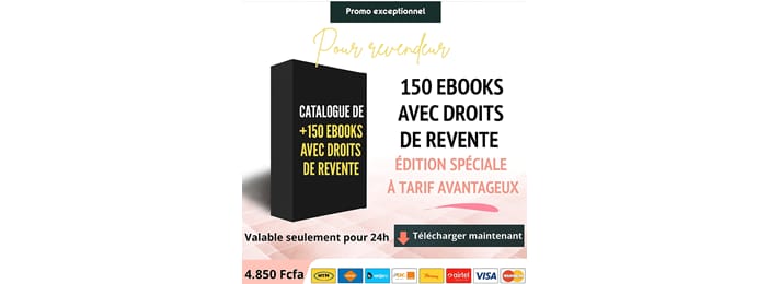 150 Ebooks avec droits de revente – Édition spéciale à tarif avantageux