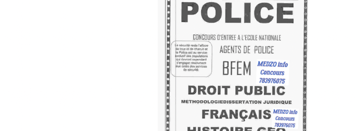 Fascicule Police Niveau BFEM