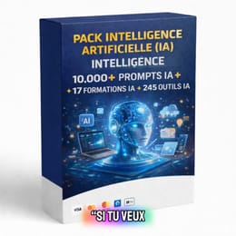 PACK EXPERTISE EN INTELLIGENCE ARTIFICIELLE(IA) : 10.000+ PROMPTS IA + 17 FORMATIONS IA + 245 OUTILS