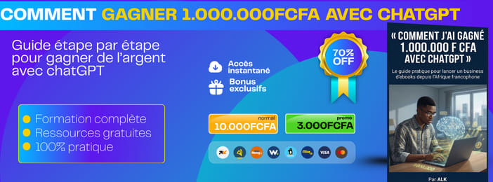 COMMENT J'AI GAGNE  1.000.000 F CFA AVEC ChatGPT