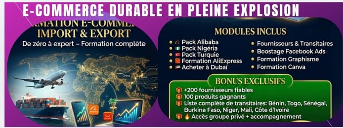 Formation E-commerce Import & Export : Apprends à Importer, Vendre et Gagner en Ligne