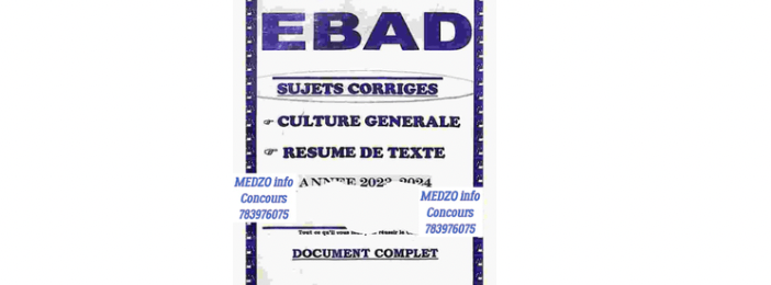 *EBAD : École de Bibliothécaires Archivistes et Documentalistes*