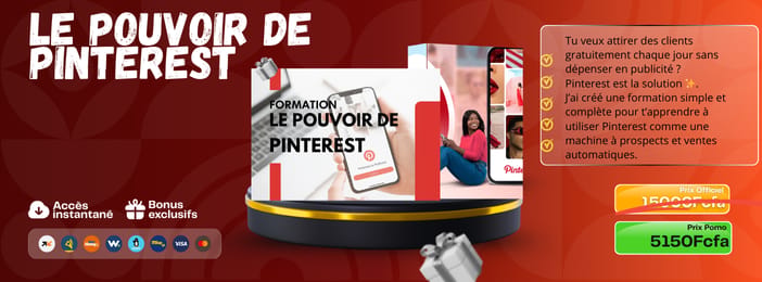 Formation Pinterest – Attire du trafic gratuit et augmente tes ventes en ligne