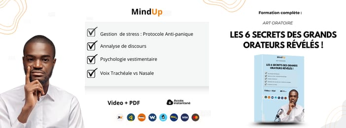 2H de Vidéo + 1 PDF - Formation en  ART ORATOIRE : Décupler son Charisme !