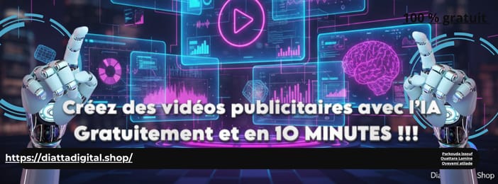 Créez des vidéos publicitaires avec l’IA — Gratuitement et en 1O MINUTES !!!
