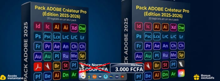 Pack ADOBE Créateur Pro (Master Collection 2025-2026)