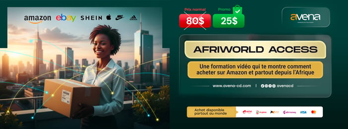 Achète sur Amazon, Apple, Nike… depuis ton canapé en Afrique, et reçois tout chez toi en un clic !