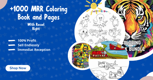 +1000 MRR Coloring Book and Pages With Ressel Right