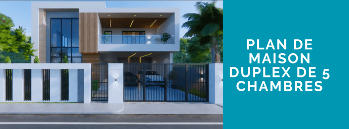 Plan de maidon duplex de 5 chambres.