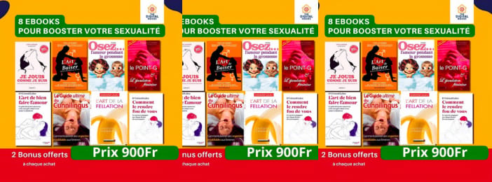 Pack de 8 eBooks pour booster votre sexualité + 2 bonus offerts