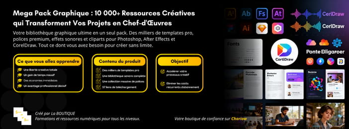 Mega Pack Graphique : 10 000+ Ressources Créatives qui Transforment Vos Projets en Chef-d'Œuvres