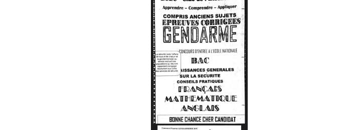 Gendarme Niveau bac 2