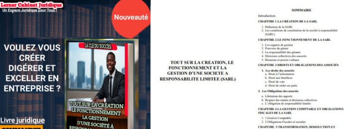 TOUT SUR LA CRÉATION LE FONCTIONNEMENT LA GESTION D'UNE SOCIÉTÉ À RESPONSABILITÉ LIMITÉ (SARL)
